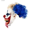 Party Masks Halloween Clown Mask Latex Fancy Dress Costume Scary Full Head Horror Fancy Dress Party Pests T230905