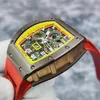 Richarmill Montres Mécaniques Automatiques Fabriquées en Suisse Rm011ao Rg Badminton Playeli Zongwei Édition Limitée 30 Marron Jaune Colomarting Automatique WN TMMB SG1P