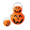 Party Decoration Halloween Pumpkin Bucket for Candy Snack Gift Holder Portable Boxes Trick or Treat Kids Packaging Halloween Decoration Supplies x0905