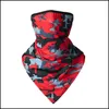 Motorcykelhjälmar Fashion Outdoor Mask Scarves Winter Uni Women Män varm funktionell sömlös halsduk Bandana Neck Er Triangle Warmer Dr DHXFV