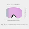 Skibrille Outdoor OTG Snowboard Maske Männer Frauen Gelb Objektiv Fall Brillen Kit Zylindrisch UV400 Schutz Schnee Brille Erwachsene 230904