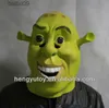 Party Maskers Groene Shrek Latex Masker Film Cosplay Kostuum Props voor Halloween Party Fancy Dress T230905