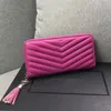 Designer Soft Leather Zipper Wallet Womans Long Business Clutch Bag Classic Real Leather Credit Cards Holder Pouch Large-capacity Coin Purse Hand Bag Wholesale