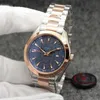 Two Tone Blue Dial Aqua Terra 150m Limited Watch 41mm Automatische Oceaan Roestvrijstalen Sport Sea Mens Watches2952