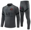 19 20 21 22 Çocuk Futbol Trailsuit PSGS Mbappe Ceket Futbol Erkekler Uzun Kollu Hayatta Kalan Setler Hommes Sports Giyim Yetişkin Eğitim Takım Futbol Trailsuits