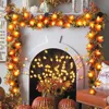 Inne imprezy imprezowe 3 m 20LED Tali Lampu daun Maple Palsu Musim Gugur Led Peri Karangan Bunga Untuk Natal Święto Dziękczynienia Pesta Halloween DeKorasi Rumah 230904