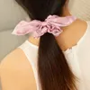 Beanieskull Caps Lilysilk İpek Uykusu Yükseltme 2 İçinde 1 Set Yay Bağlı Scrunchies Düğme Uzun Bonnet Aksesuarları Türban 230905