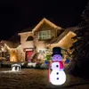 Decorazioni natalizie 1/2 m Led illuminato gonfiabile pupazzo di neve aria notturna lampada decorazione gigante Babbo Natale con stampella puntelli di Natale D2726