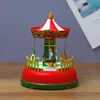 Christmas Decorations Navidad Decor Christmas Village Glowing Music House Carousel Ferris Wheel Christmas Tree Decoration Ornaments Gifts for Children 230904
