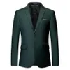 Mens Stylish Colorful Slim Fit Casual Blazer Jacket Green Purple Black Yellow Wedding Prom Formal Blazers Coats For Men Men's256Q