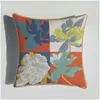 Coussin/oreiller décoratif 45x45cm série orange coussin ers chevaux fleurs impression cas er pour la maison chaise canapé décoration carré Pillo Dh6Mj