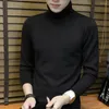 Men's Sweaters Men Sweater Solid Color Stylish Turtleneck Slim Fit Windproof Winter Warm A Must-have Casual