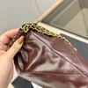 Sac de luxe pour femme de marque haut de gamme, sac seau, sac errant, chaîne en métal avec badge, sac bandoulière, sac à main, sac poubelle amovible sous les aisselles