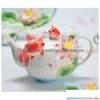 Other Drinkware Ceramic Fish Teapot With Handle Jingdezhen Enamel Porcelain Restaurant Drop Delivery Home Garden Kitchen Dining Bar Dhudf