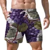 Men's Shorts Grape 3D Printed Swimming Loose Casual Summer Beach Vacation Quick Drying Pants