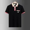 23ss designer marca polo camisa bordado H manga curta camiseta roupas masculinas de luxo clássico lapela negócios botão camisas polos de alta qualidade