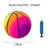 Balls 2pcs Sports Ball Set 1 Inflatable Basketball Football Volleyball with One Inflator for Kids Children Gifts 230904