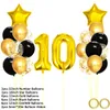 Other Event Party Supplies Number 10 Foil Balloons Happy Birthday Decorations 10th Years Old Tenth Boy Girl Anniversary Rose Gold Blue 230905