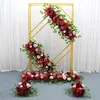 New Wedding Arch Props Wrought Iron Geometric Square Frame Guide Wedding Stage Screen Stand Decor Creative Backdrop Flower Shelf245w