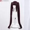 Cosplay Wigs Anime NEKOPARA Vanilla Chocola Cosplay Wig 100cm Long Vanilla Light Pink Chocola Dark Brown Heat Resistant Synthetic Hair Wigs 230904