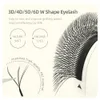 Falsche Wimpern MASSCAKU W-Form 3D 4D 5D Vorgefertigtes Volumen Einfache Fächer Natur Weiches Licht Einzelwimpern Kleeblatt-Blütenverlängerung 230904