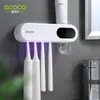 ECOCO Double stérilisation porte-brosse à dents électrique distributeur de dentifrice à forte charge accessoires de bain à affichage intelligent 2111317Y