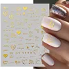 Stickers stickers 1 STKS 3D Laser Hart Letter Nagelsticker Nagelkunst Decoratie Bloem Ster Nagelaccessoires Stickerstickers Nagelbenodigdheden Nagelonderdelen 230905