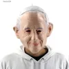 Party Masks Old Man Mask Realistic LaTex Human Morpa Mask Dekorativa Halloween -masker för vuxna T230905