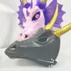 Party Masks DIY animal moving mouth blank mask mould handmade mold of dragon set package make your own Halloween 230904