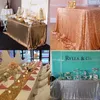Great Gatsby bruiloft tafelkleed Gold Bling rond en rechthoek Voeg Sparkle toe met pailletten bruidstaart tafelidee Masquerade Birthd2001
