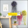 Cestini portaoggetti Gypsophila Piante artificiali 2 pezzi Pianta sospesa Foglie tropicali Verde Sfondo Mensola Decorazione della parete di casa Homeindustry Dhuv LL