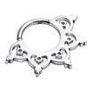 Navel Belknop Ringen Mode F136 Unieke Piercing Clicker Met Helder Zirkoon Segment Septum Eeuwige Metalen TA210 230905