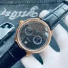 Top Fashion Glass Automatic Watch Sapphire 43mm Mechanical مع Movement Calfskin Men's Watch Gold Edpap