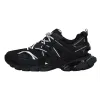 2023 أحذية غير رسمية Triple S Track 3.0 Sneakers شفافة النيتروجين الكريستالية الخارجي الأحذية الرجال المدربين النسائيين الأسود الأبيض الأخضر الحجم 35-45