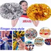 Cheerleading 28 cm fancy cheerleader pom poms tävling blommaklänning kostym finger ring stil konsert dansparty dekoratör cheerleader pom 230904