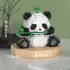 Blocos criativos panda blocos de construção cidade construção animal modelo montagem micro diamante brinquedo para o presente do miúdo r230905