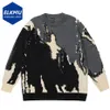 Mens Sweaters Punk Knitted Men Distressed Designer Oversized Harajuku Streetwear Fall Winter Hip Hop Knit Pullovers Tops 230904