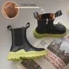 Boots Sepatu Bot Pendek Anak Perempuan Musim Gugur Dingin Cerobong Asap Hijau Hutan Mode Putri Kecil Gaya Inggris LakilakiS epatuK atunB ay 230905