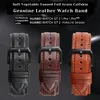 19 20 mm 21 22 mm 23 24 Leder-Uhrenarmband-Bänder Schnellverschluss Schwarz Braun Smart-Armband-Armband Männer Frauen302a