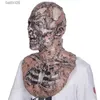 Maski imprezowe Scary Walking Dead Zombie Mask Lateks Creepy Halloween Costume Horror Bloody Adult Halloween Rekwizyty Dekoracja T230905