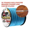 Ligne de tresse Hollowcore tressé pêche 1000M eau salée 20500LB Super japon Multifilament PE cordon forte résistance 016mm20mm 230904