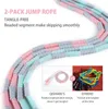 Jump Ropes Soft Beaded Rope NonSlip Handle Adjustable TangleFree Segmented Fitness Skipping Keeping Fit Training Playing 230904