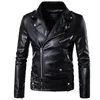 Veste de pilote de moto en Faux cuir pour hommes, marque de mode de styliste Punk vent, manteau Design à fermeture éclair Oblique 230904