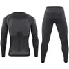 Tute da uomo Intimo termico Tuta da uomo Allenamento tattico Fitness Top Pantaloni Set Sottotuta Uomo Autunno Inverno Thermo Long