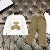 Clothing Sets designer brand 2-12 years old Baby T-shirts boys girls kids Suits Spring and autumn children sweater Tops cotton Tees kids 2 colors