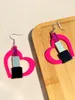 Dangle Earrings 2023トレンド誇張ピーチラブハートチャーム女性の女性セクシーなグリッターリップスティックシェイプパーティージュエリー