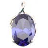 Silverhänge Natural Tanzanite Stone Pendant Classic Women Necklace