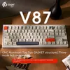 Klavyeler Cidoo V87 Klavye 87 Kunci Tri Modu Bluetooth Nirkabel 2 4G Kabel Gamer Conta Oyun Akksesori Hadiah Pria Komputer 230905