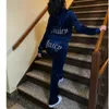 Kvinnors träningsdräkter Sy outfit Tvådelat jogging set sweatshirt hoodie byxor kostym kvinnans kvinnor huva träningsdräkt