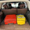 New 1pcs Car Back Rear Trunk Storage Net Seat Elastic String Net Magic Sticker Mesh Storage Bag Auto Organizer Seat Back Bag